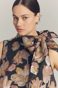 The Caroline Sleeveless Tie-Neck Mini Dress by Maeve
