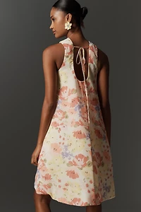 Maeve Sleeveless Crew-Neck Chiffon Mini Dress