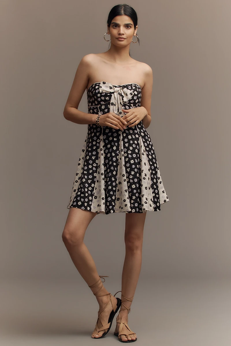 Maeve Strapless Bow-Front Swing Mini Dress