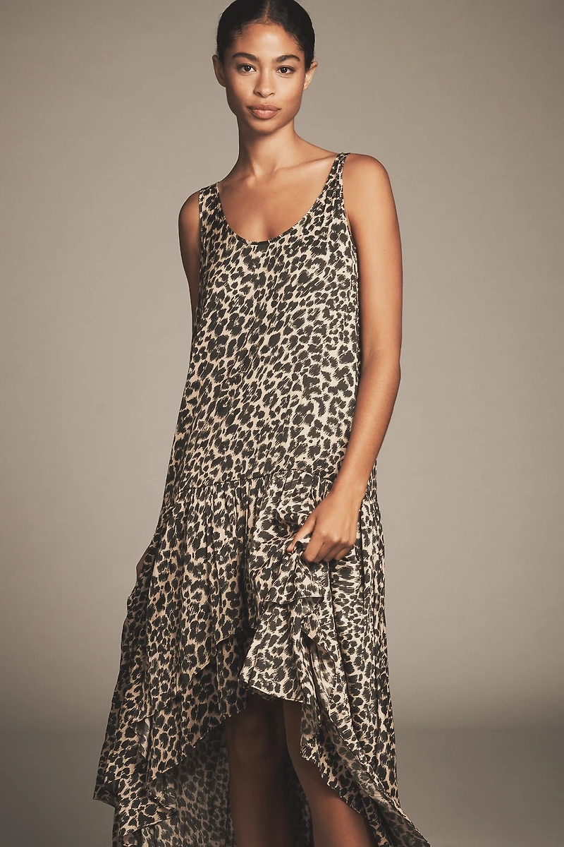 Maeve Oversized Twofer Graphic T-Shirt Midi Dress