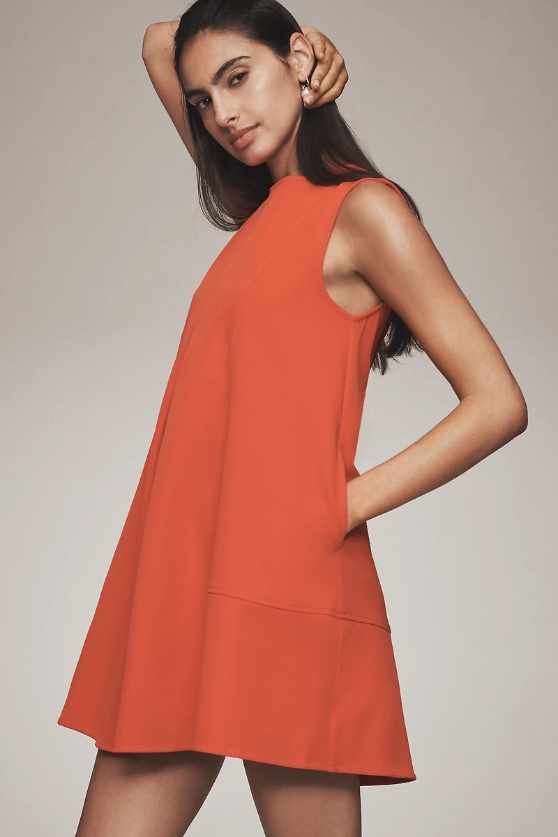 Maeve Sleeveless Crew-Neck Swing Mini Dress