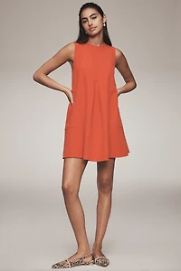 Maeve Sleeveless Crew-Neck Swing Mini Dress