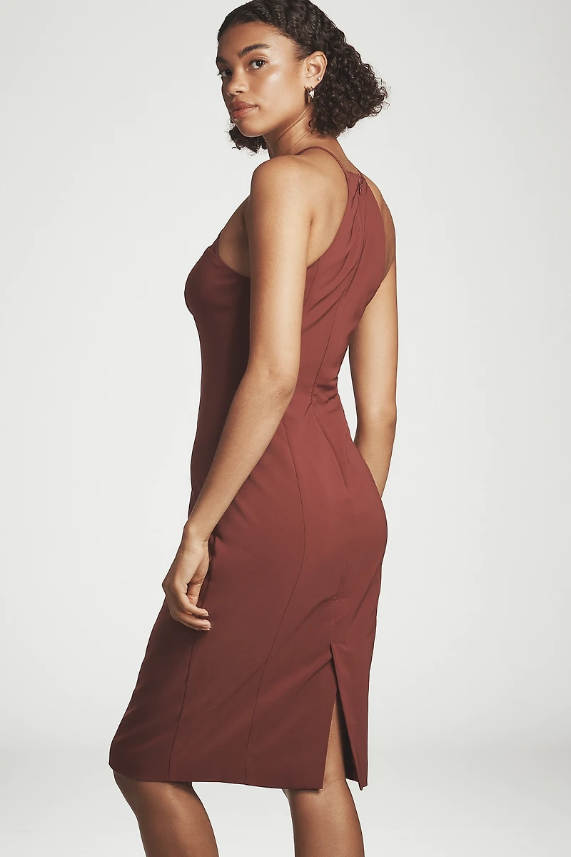 By Anthropologie Halter Cutout Slim Midi Dress