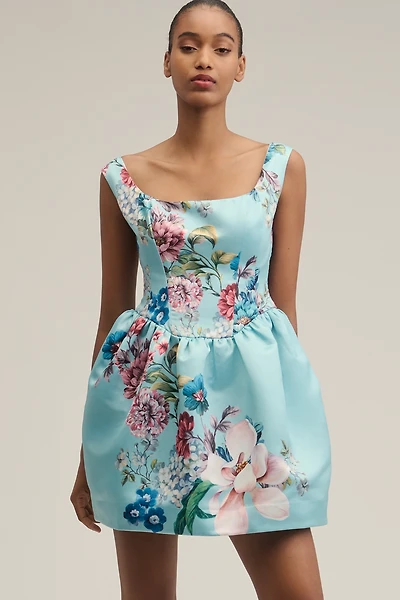 Maeve Sleeveless Square-Neck Fit & Flare Mini Dress