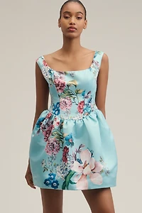 Maeve Sleeveless Square-Neck Fit & Flare Mini Dress
