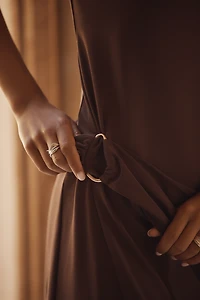 By Anthropologie Short-Sleeve Belted Sash Mini Dress