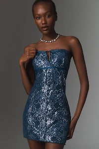 Maeve Strapless Metallic Mini Dress