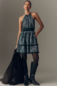 The Somerset Shine Mini Halter Dress