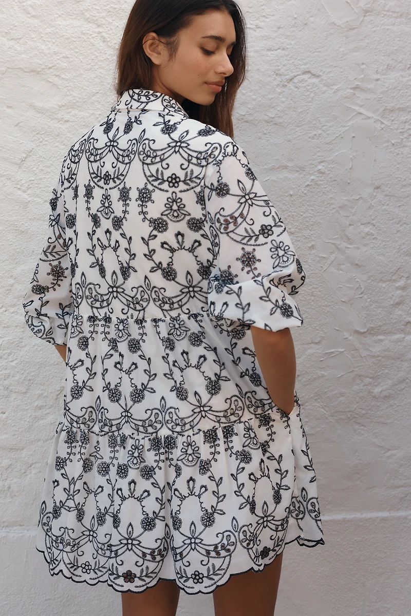 The Bettina Tiered Shirt Dress by Maeve