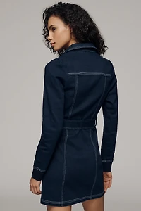Pilcro Denim Long-Sleeve Mini Shirt Dress