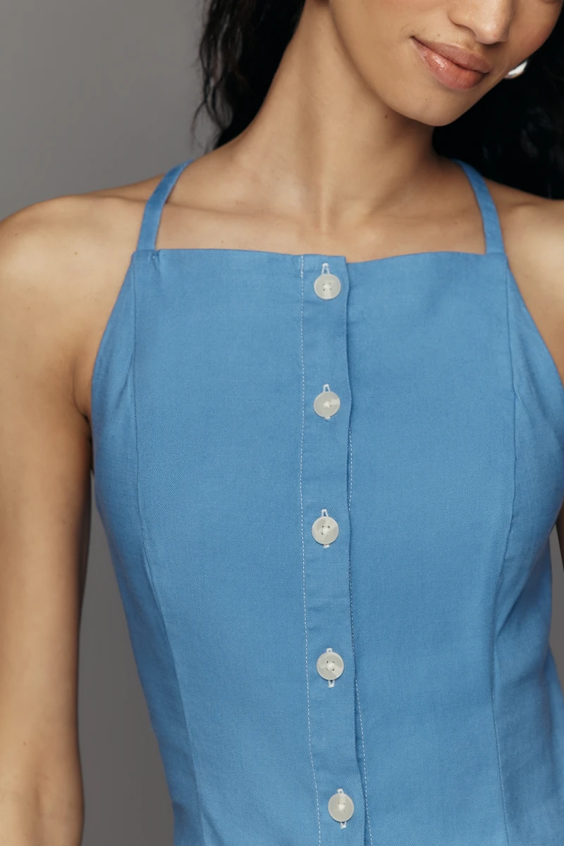 Maeve Sleeveless Linen-Blend Dress