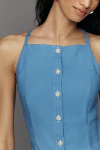 Maeve Sleeveless Linen-Blend Dress