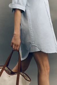 The Mabel Short-Sleeve Shirt Dress by Maeve