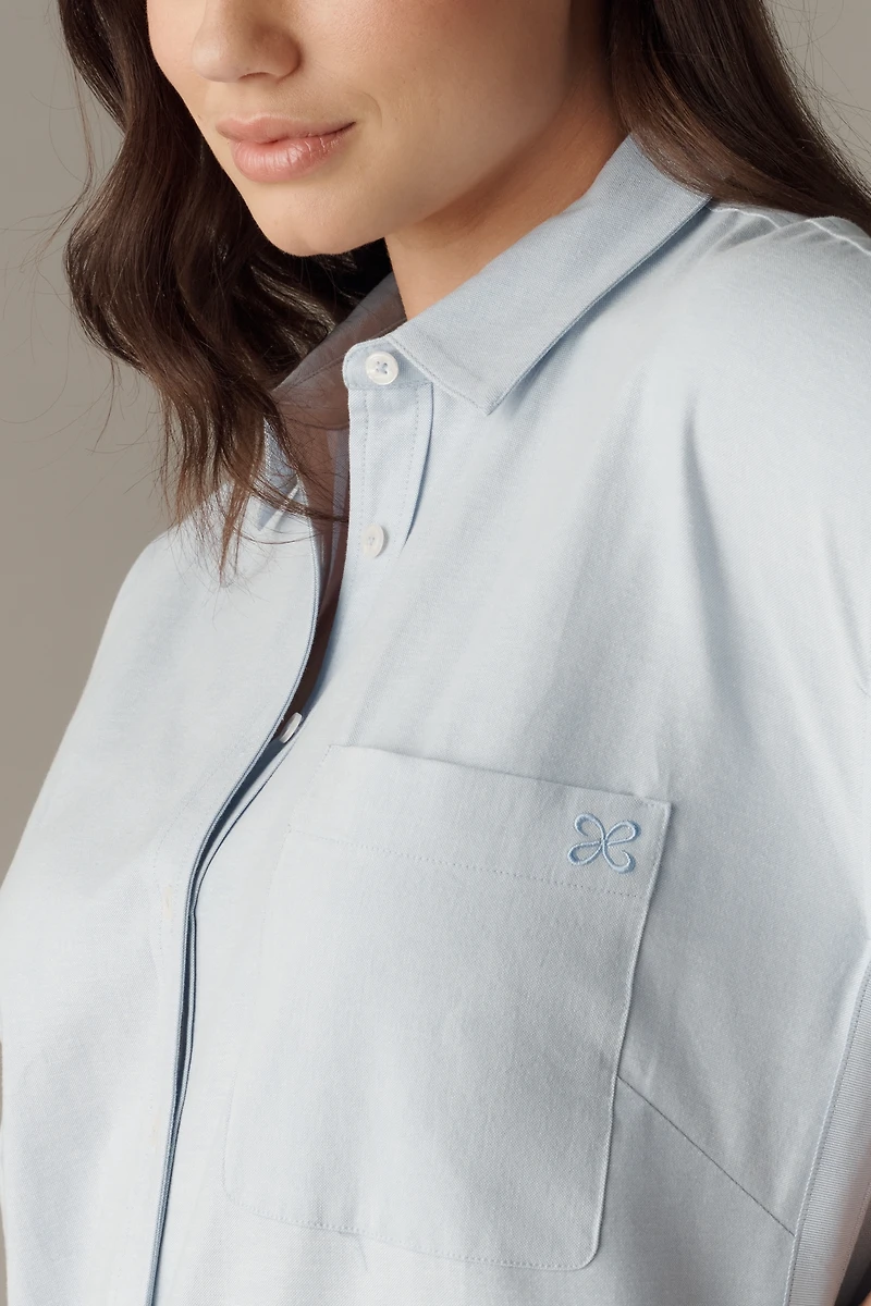 The Mabel Short-Sleeve Shirt Dress by Maeve