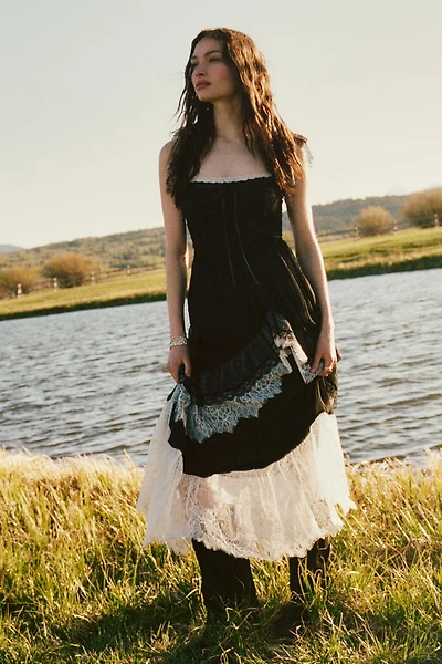 By Anthropologie Tiered Ruffle Flutter-Sleeve Dress