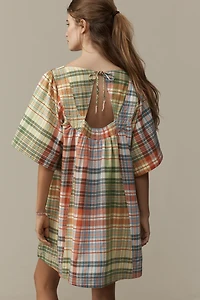 Pilcro Denim Square-Neck Mini Swing Dress