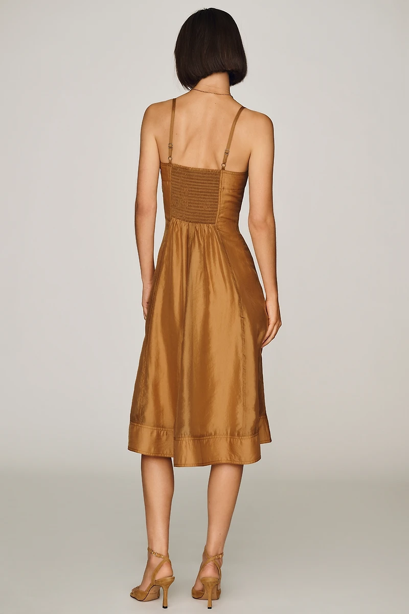 Pilcro Marin Square-Neck Midi Dress