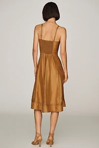 Pilcro Marin Square-Neck Midi Dress
