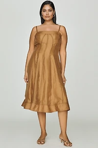 Pilcro Marin Square-Neck Midi Dress