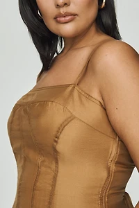 Pilcro Marin Square-Neck Midi Dress