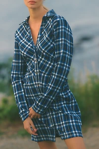 Pilcro Greer Ruched Mini Shirt Dress