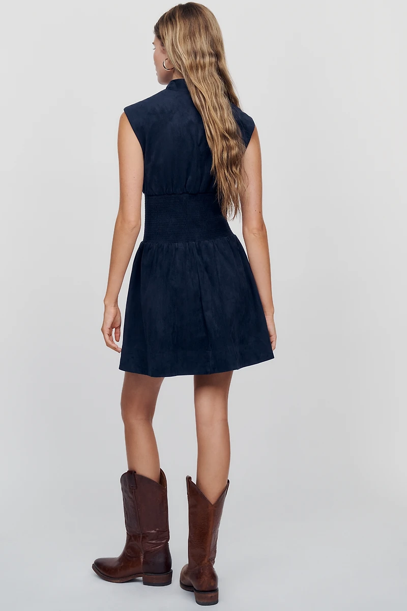 Maeve Tommie Faux Suede Mini Shirtdress