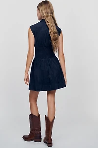 Maeve Tommie Faux Suede Mini Shirtdress