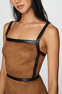 By Anthropologie Faux Suede Mini Dress