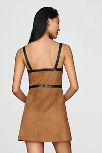 By Anthropologie Faux Suede Mini Dress