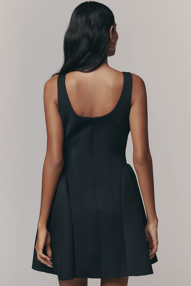 maeve sleeveless seamed fit & flare mini dress Anthropologie Maeve Sleeveless Seamed Fit & Flare Mini Dress NWT Black Size L
