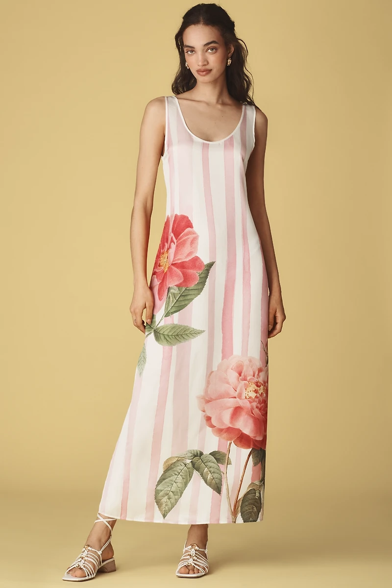 Aston Studio Poppy Scoop-Neck Maxi Dress