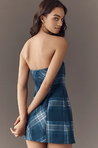 Aston Studio Kaia Strapless Linen Cotton Mini Dress