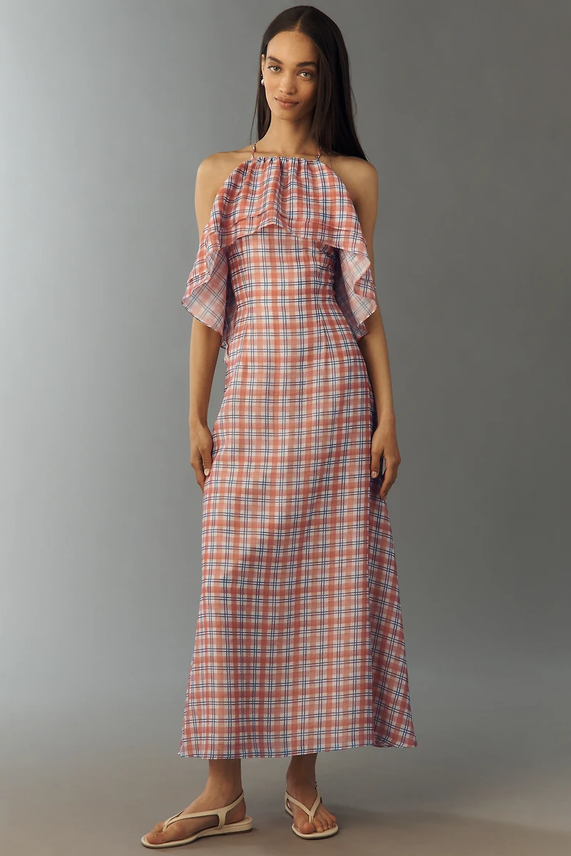 Aston Studio Romane Ruffle Maxi Dress