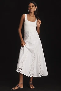 Derek Lam 10 Crosby Sleeveless Lace-Hem Maxi Dress