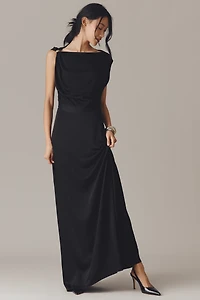 Derek Lam 10 Crosby Maritza Sleeveless Boat-Neck Maxi Dress