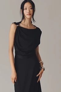 Derek Lam 10 Crosby Maritza Sleeveless Boat-Neck Maxi Dress