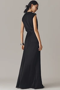 Derek Lam 10 Crosby Maritza Sleeveless Boat-Neck Maxi Dress