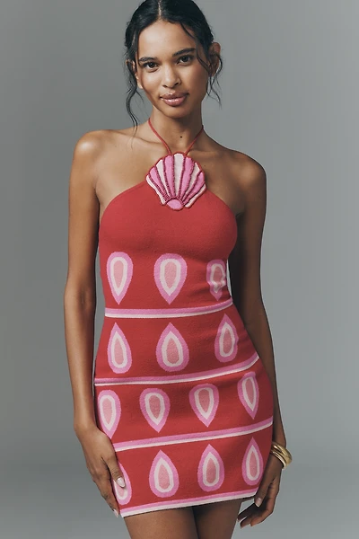 The Wolf Gang Concha Halter Mini Dress