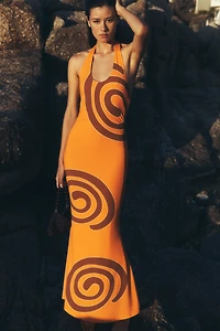 The Wolf Gang Giro Halter Mesh Dress