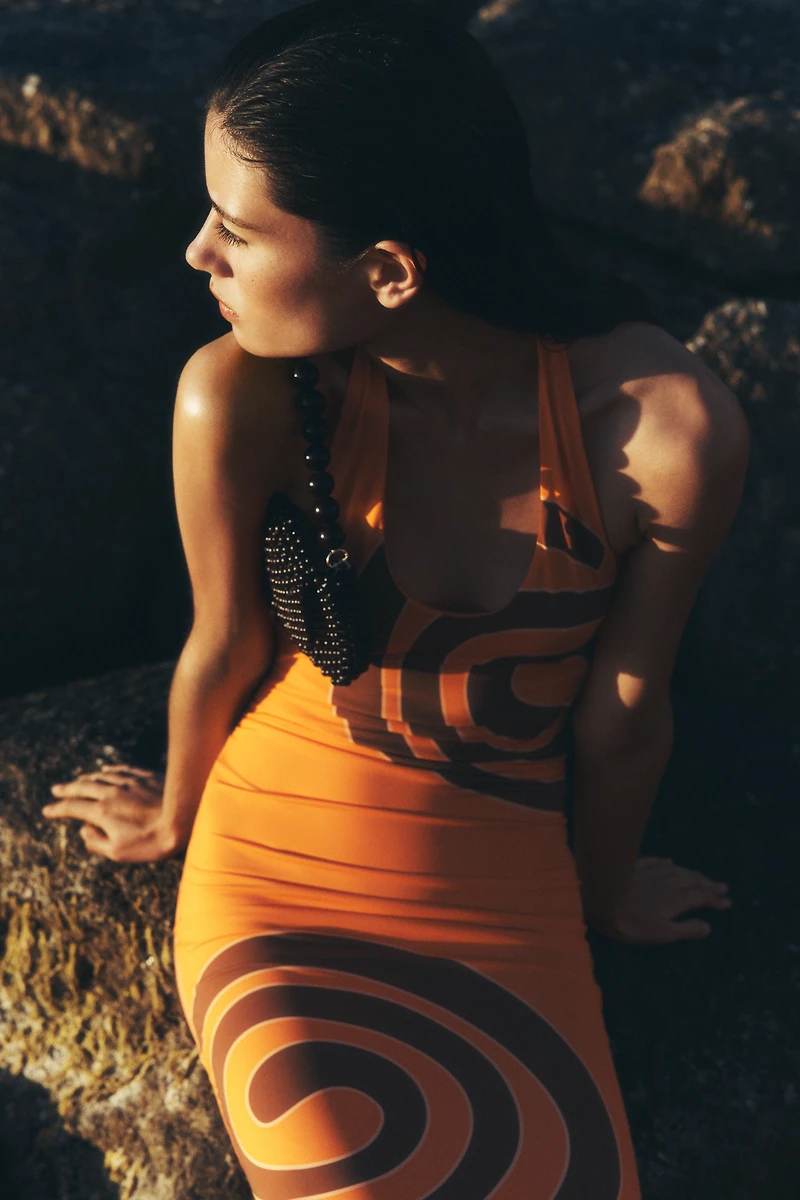 The Wolf Gang Giro Halter Mesh Dress