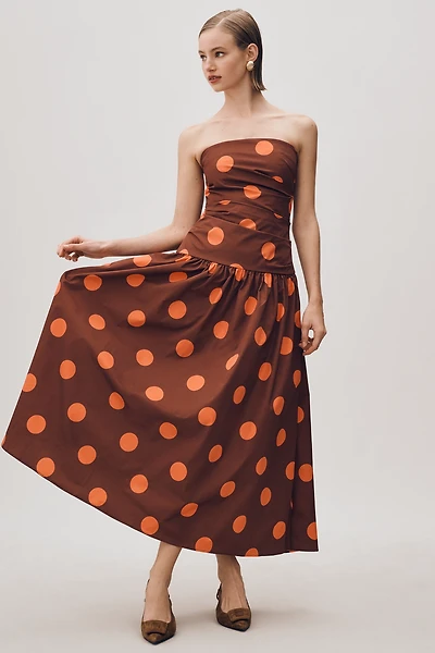 The Wolf Gang Luella Strapless Midi Dress