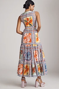 Lingua Franca Marcia Sleeveless A-Line Maxi Dress