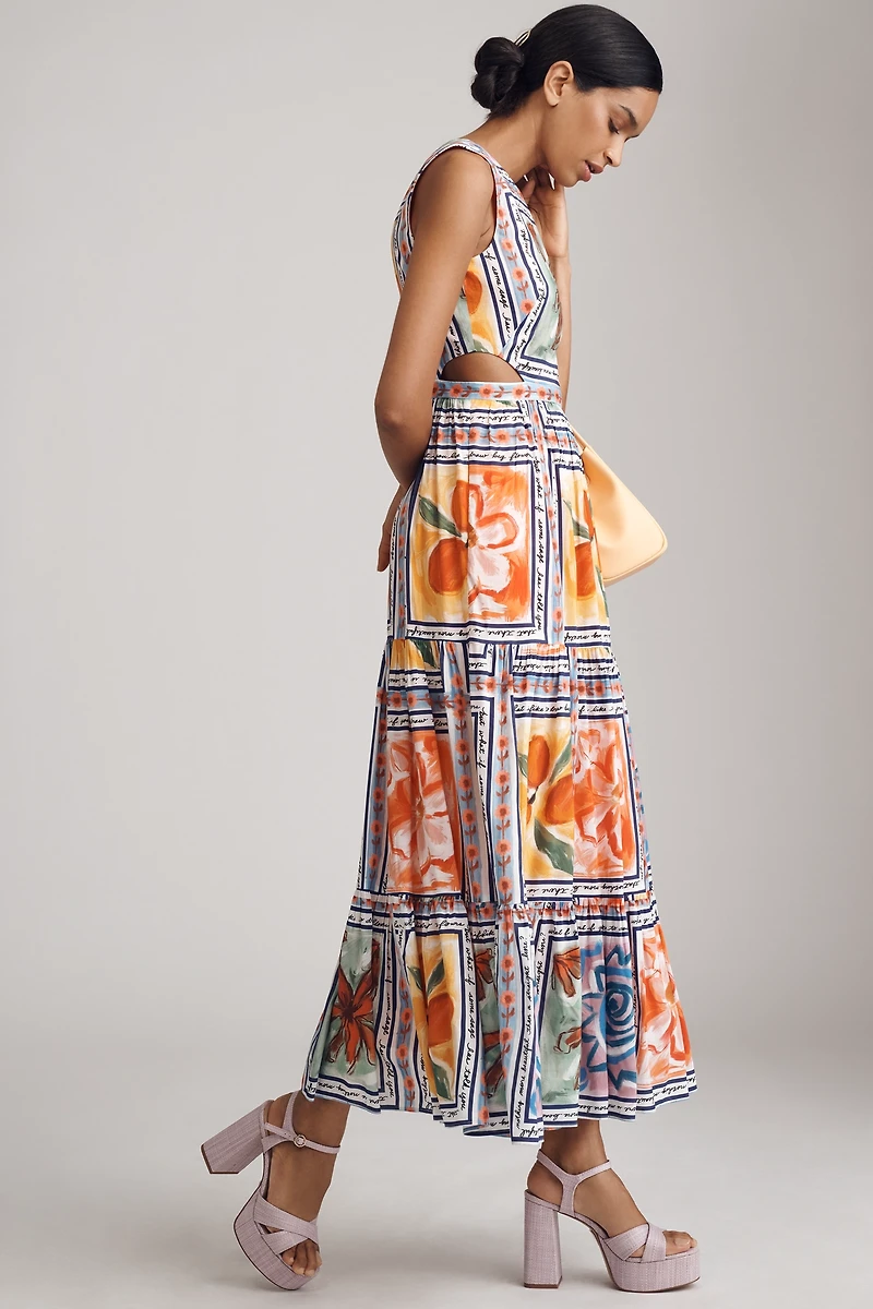 Lingua Franca Marcia Sleeveless A-Line Maxi Dress