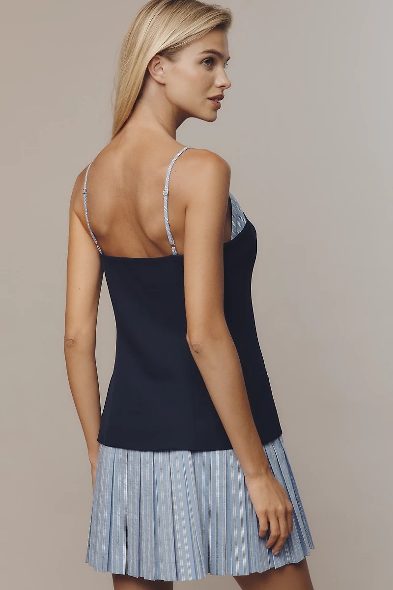 Maeve Sleeveless Peekaboo Twofer Mini Dress