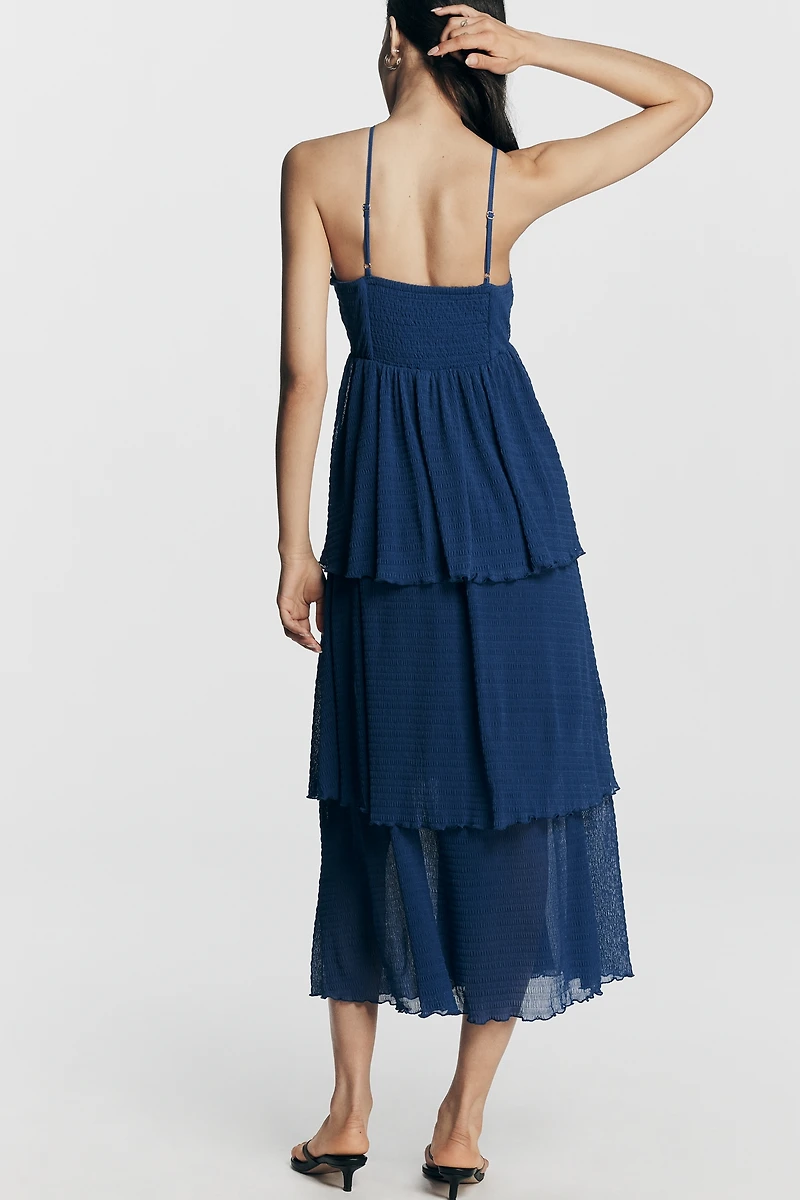 By Anthropologie Layered V-Neck Midi Dress