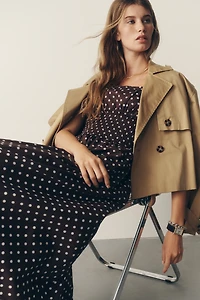 Maeve 100% Cotton Smocked Midi Dress