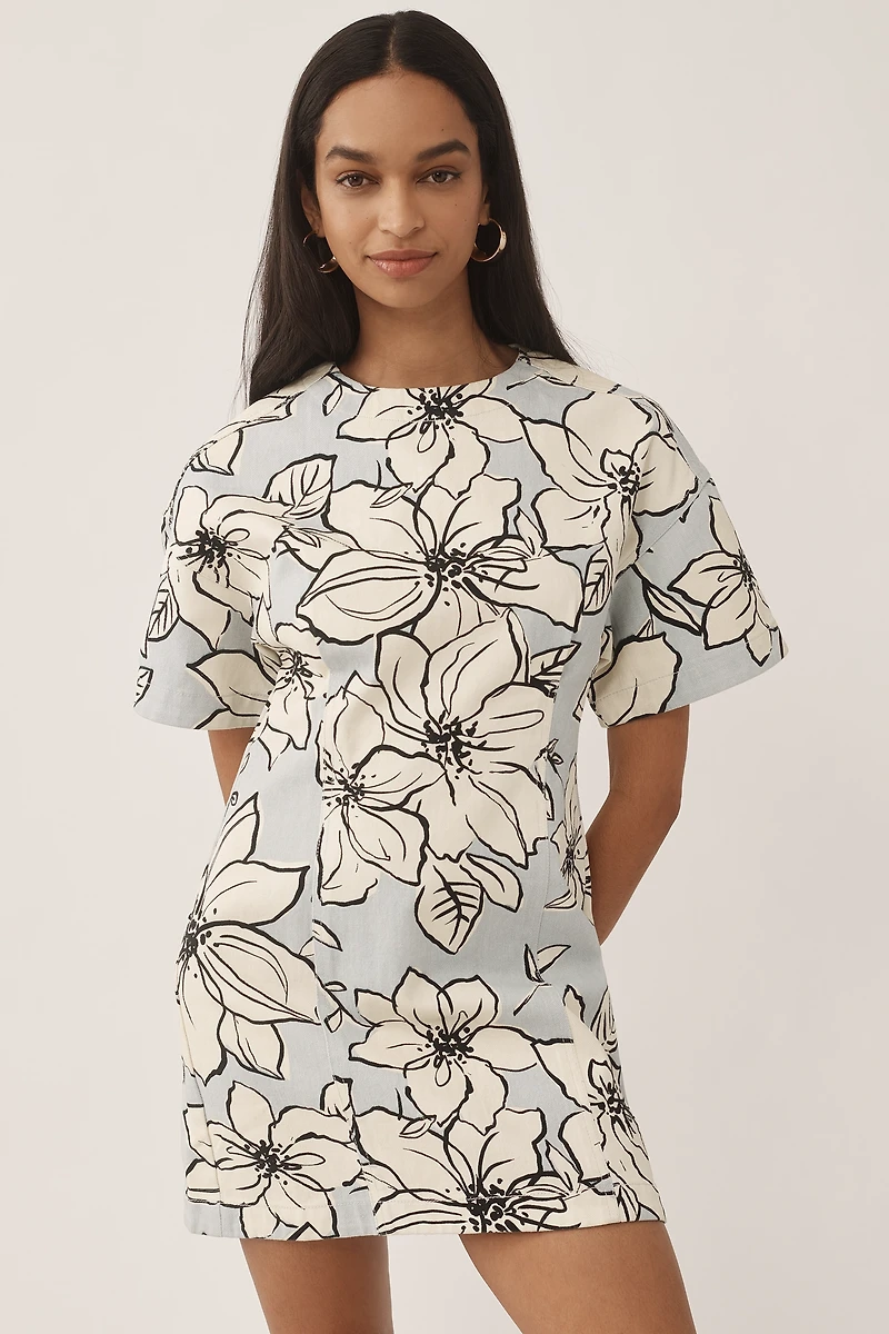 Dhruv Kapoor Short-Sleeve Denim Mini Dress