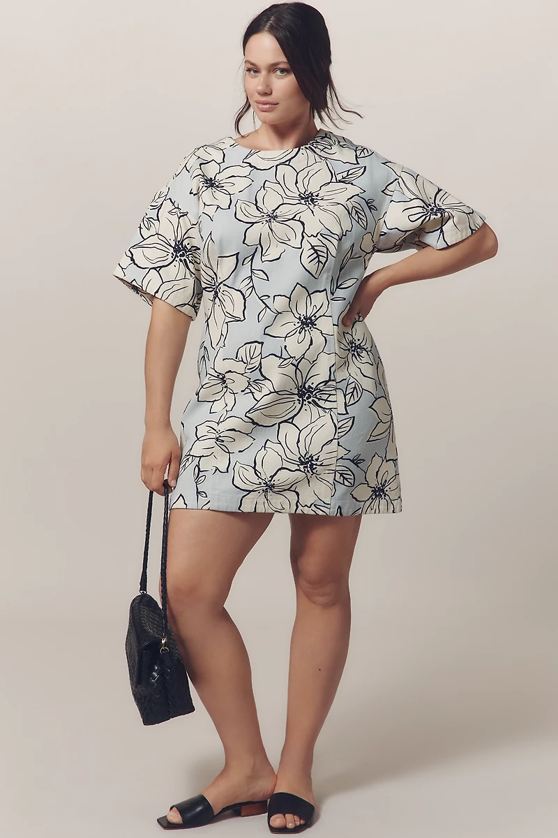 Dhruv Kapoor Short-Sleeve Denim Mini Dress