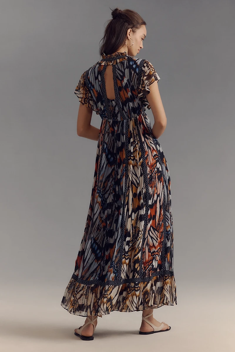Maeve Short-Sleeve V-Neck Midi Dress