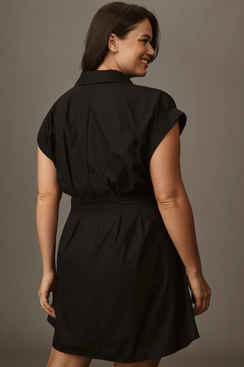 By Anthropologie Short-Sleeve Belted Shirt Dress